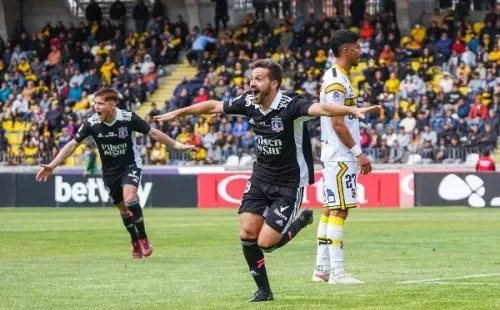 Bouzat anotó su primer gol y de paso selló la 33 para Colo Colo. | Foto: Guillermo Salazar.