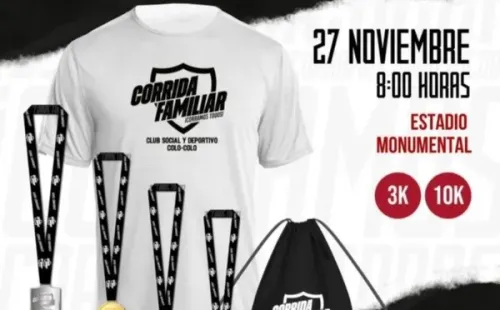 Cada corredor tendrá su polera, bolso y medalla | Imagen: CSD Colo Colo