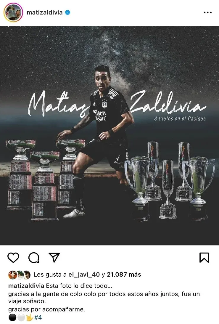Matías Zaldivia en su cuenta de Instagram.