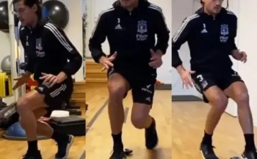 Miiko Albornoz entrenando con la camiseta de Colo Colo. / FOTO: Instagram