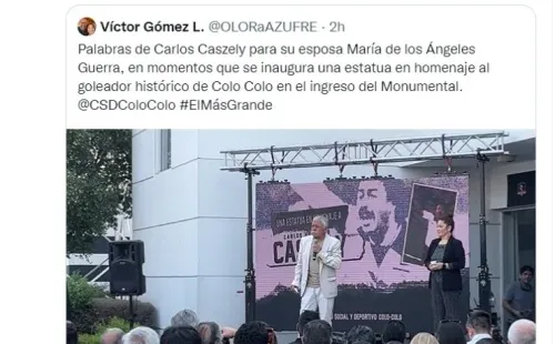 Hinchas de la U se rinden a los pies de Carlos Caszely.