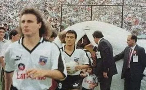 Marcelo Barticciotto en la inauguración del Estadio Monumental.