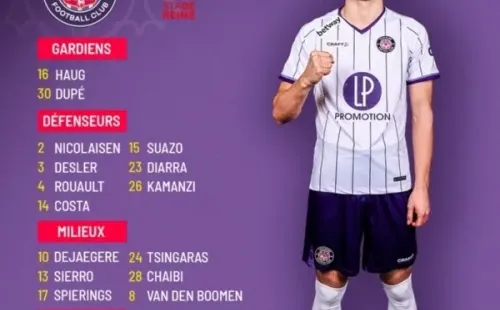 La formación del Toulouse.