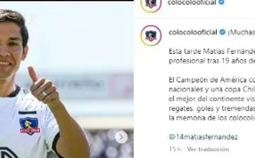 La despedida de Colo Colo a su ídolo. / FOTO: Instagram