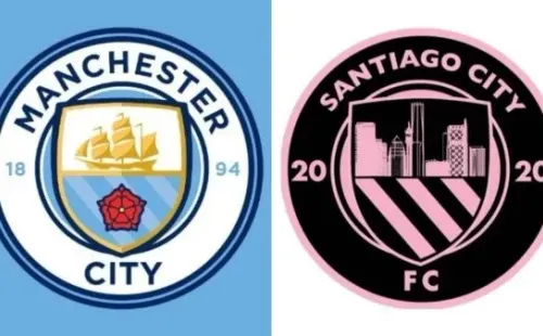 Los escudos del Manchester y Santiago City
