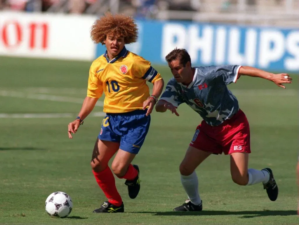 Carlos Valderrama era uno de los jugadores más vistosos de la década de los 90. / FOTO: Getty Images
