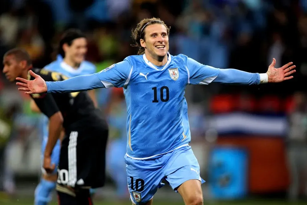 Diego Forlán alcanzó su peak de rendimiento en el Mundial de Sudáfrica 2010. / FOTO: Getty Images