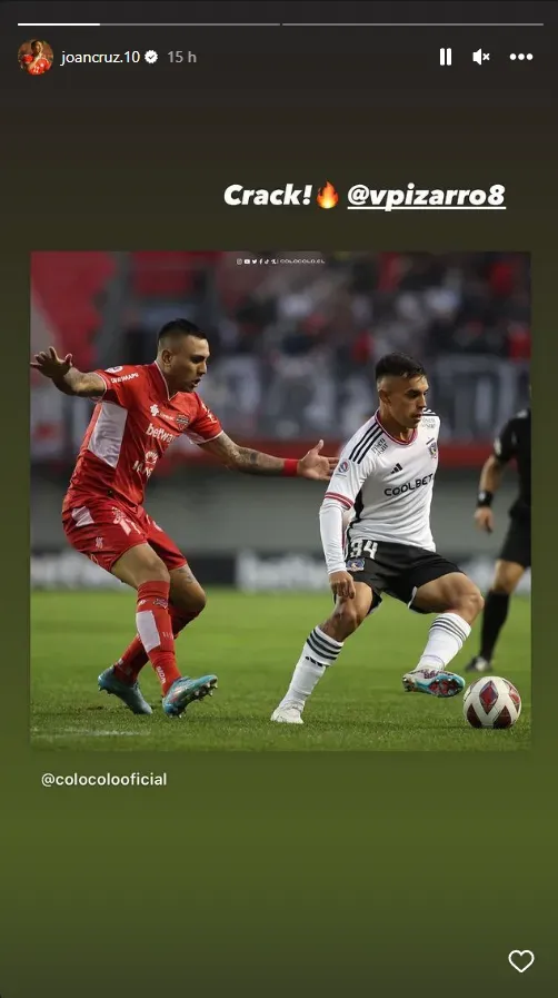 Mensaje de Joan Cruz a Vicente Pizarro.