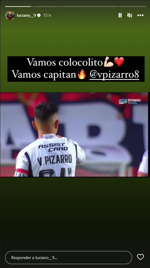 Mensaje de Luciano Arriagada a Vicente Pizarro.