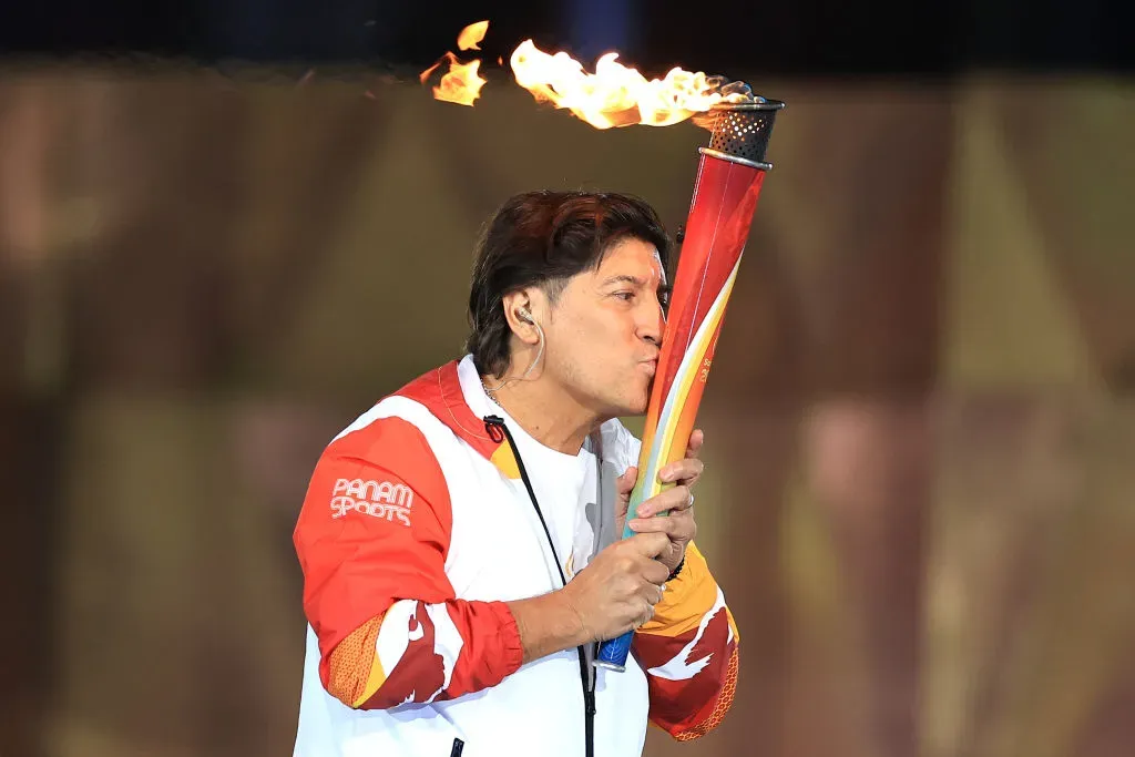 Iván Zamorano en la inauguración de los Juegos Panamericanos Santiago 2023. Fuente: Buda Mendes/Getty Images