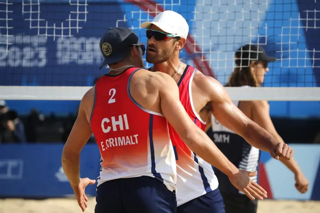 Los primos Grimalt obtuvieron el bronce para el Team Chile. Fuente: Jonnathan Oyarzun / Santiago 2023 vía Photosport