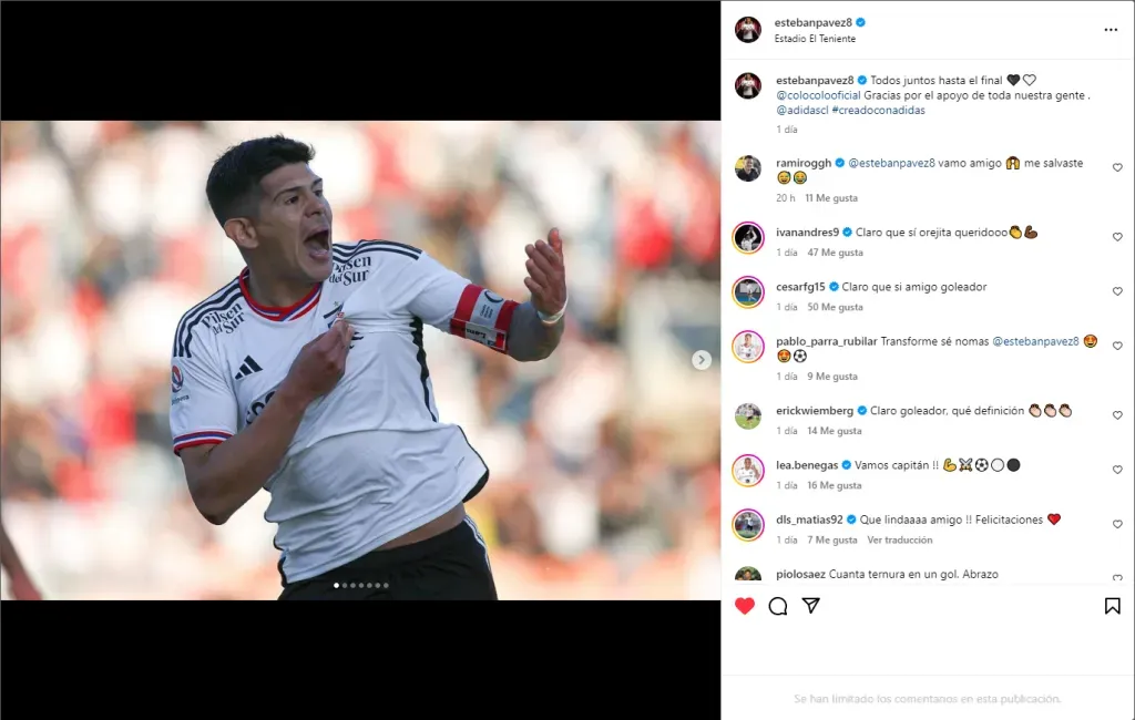 Publicación de Esteban Pavez.