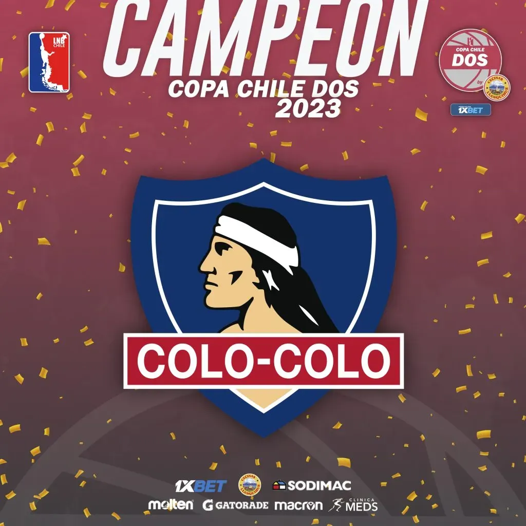 Colo Colo Basket campeón de la Copa Chile Dos. (Foto: @liga_nacional)