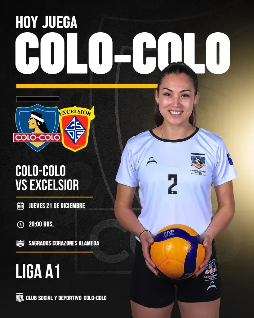 Colo Colo Voleibol enfrentará a Excélsior. (Foto: @CSDColoColo)