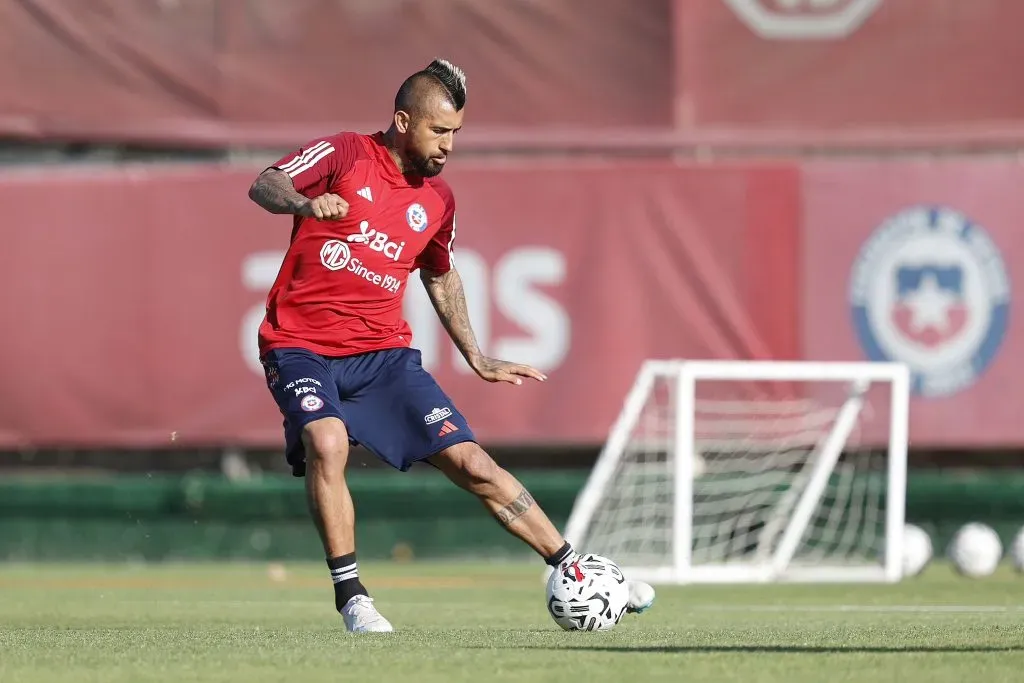 Arturo Vidal entrenando con la Selección Chilena. (Foto: La Roja)