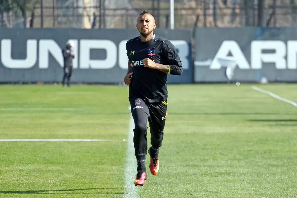 Arturo Vidal entrenando años atrás en el Estadio Monumental. (Foto: Photosport)
