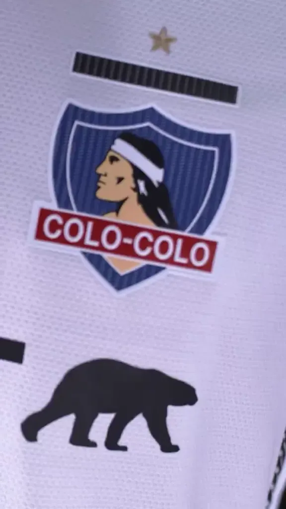 La insignia de la nueva camiseta de Colo Colo. Imagen: Captura