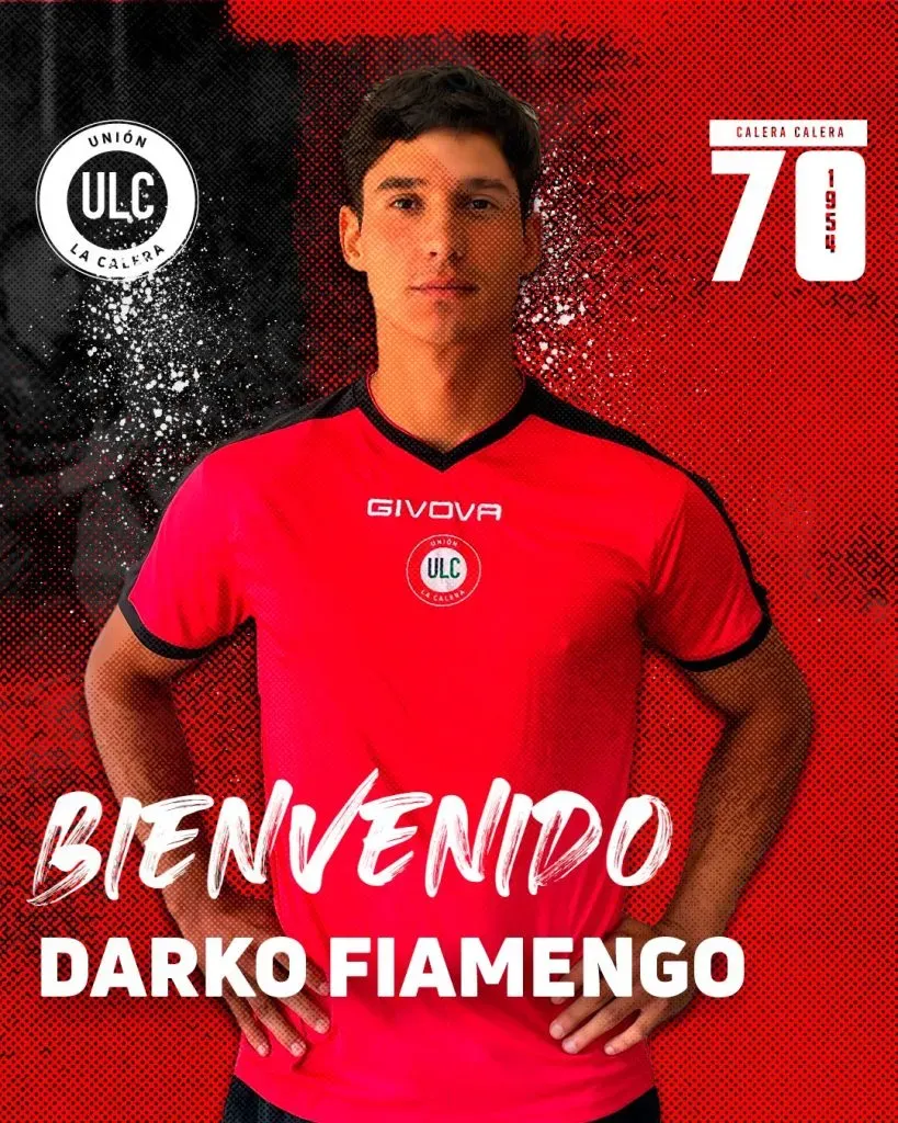Darko Fiamengo presentado en Unión La Calera. Imagen: X de Unión La Calera