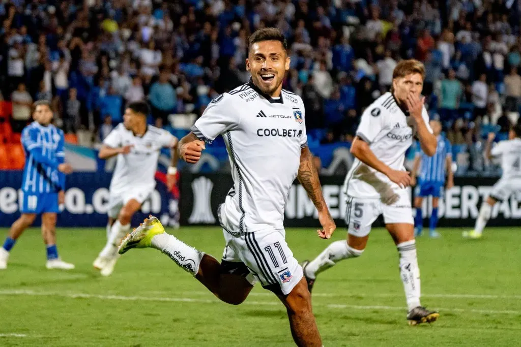 Marcos Bolados le dio el triunfo a Colo Colo sobre Godoy Cruz en la Copa Libertadores. Imagen: Guille Salazar/DaleAlbo