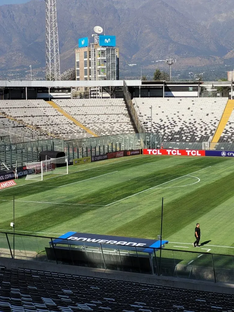 La cancha del Estadio Monumental. (Foto: @ChrisBrandtR)