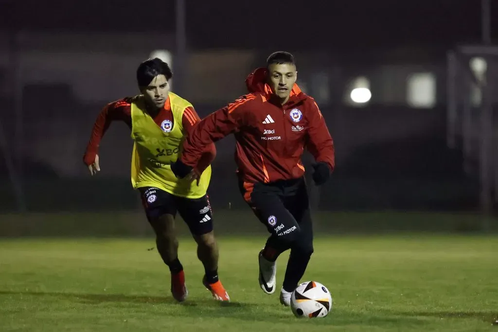 Alexis Sánchez en el entrenamiento de la Selección Chilena. (Foto: Carlos Parra – Comunicaciones FFCH)