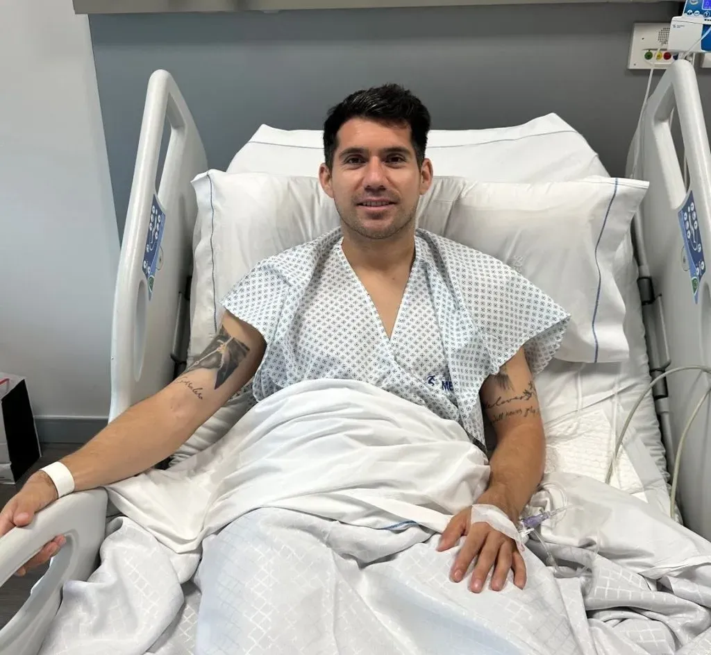 César Fuentes comenzó con su recuperación luego de entrar a pabellón a raíz de la rotura del ligamento cruzado anterior de su rodilla izquierda.