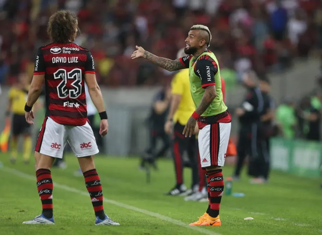David Luiz y Vidal fueron campeones de la Libertadores en Flamengo | Foto: Imago