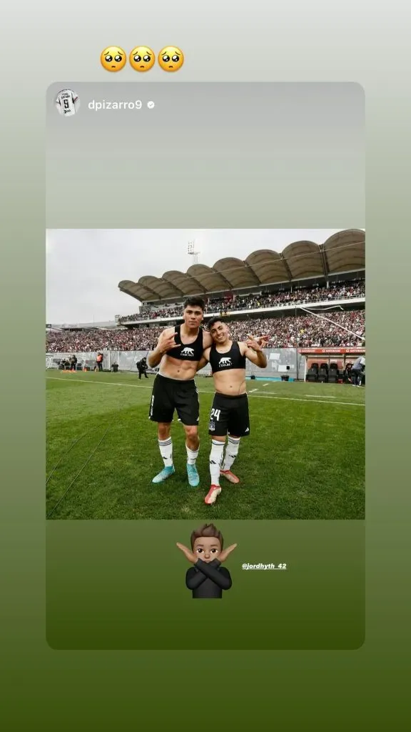 La foto que compartieron Damián Pizarro y Jordhy Thompson.