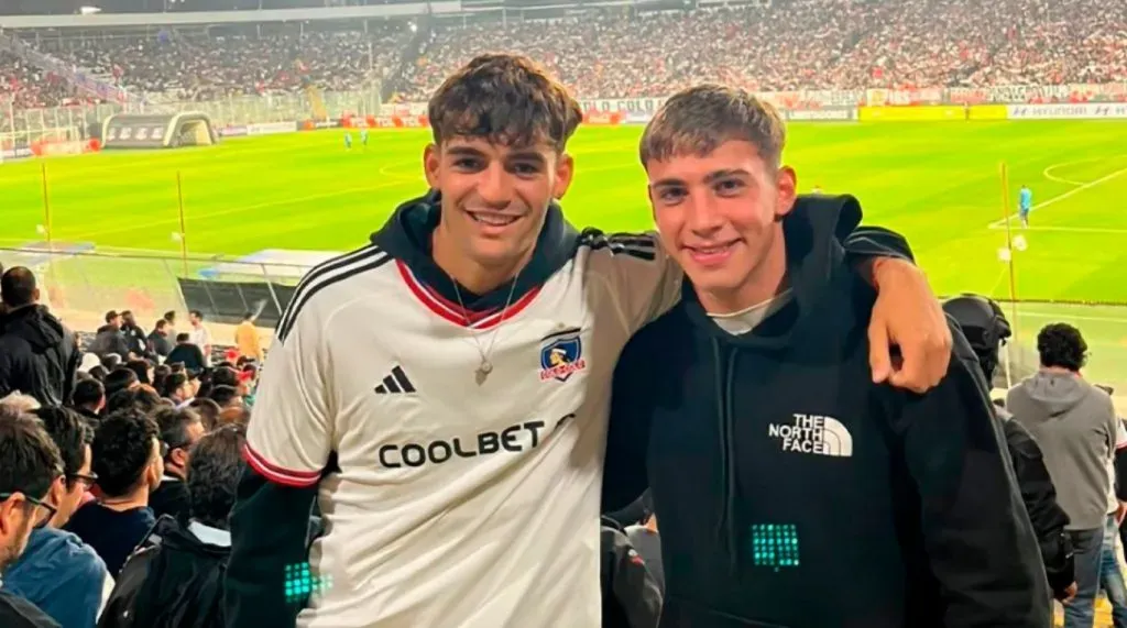 Fidel Tourn junto a Bautista Giannoni, nuevos jugadores del fútbol joven de Colo Colo
