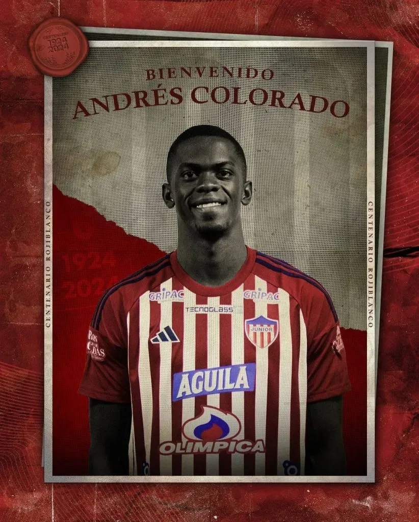 Andrés Colorado es uno de los refuerzos de Junior para el segundo semestre. Imagen: Junior de Barranquilla