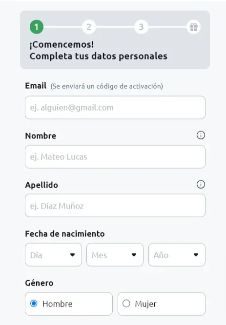 Betano Registro Paso 1