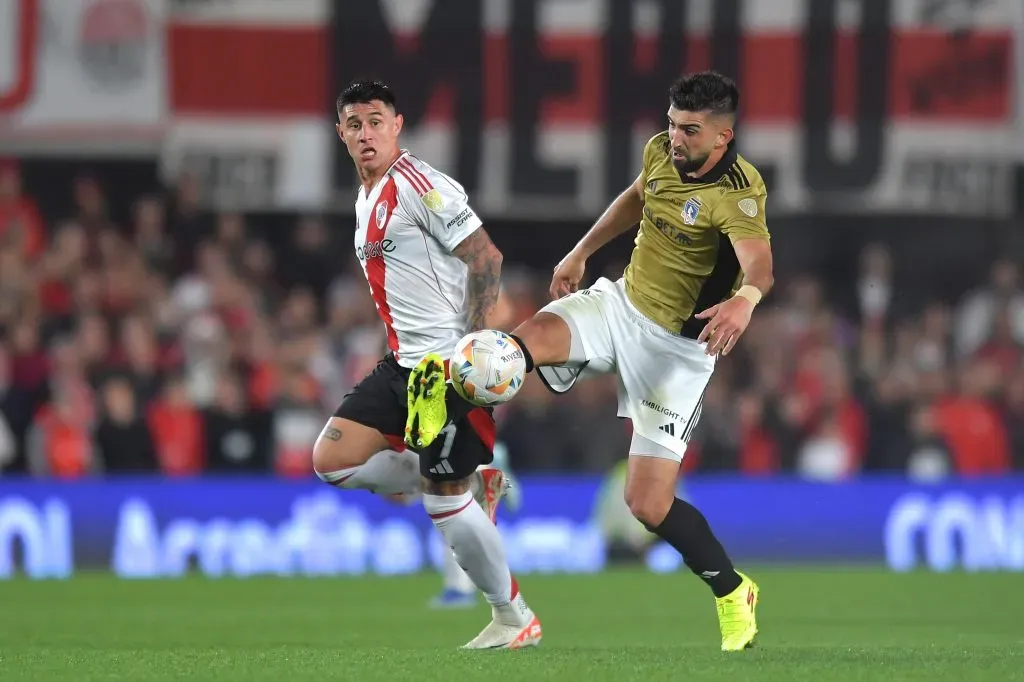 Emiliano Amor en el partido de Colo Colo vs River Plate. (Foto: Getty Images)