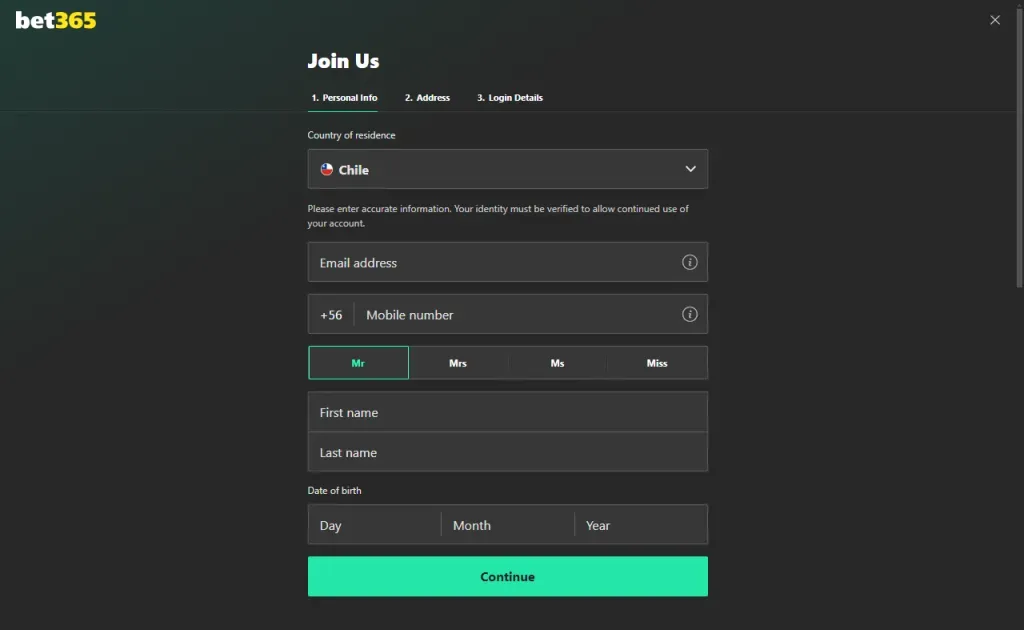 bet365 apuesta mínima