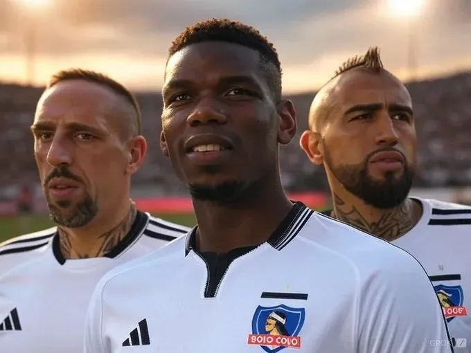 Frank Ribery, Paul Pogba y Arturo Vidal en Colo Colo.