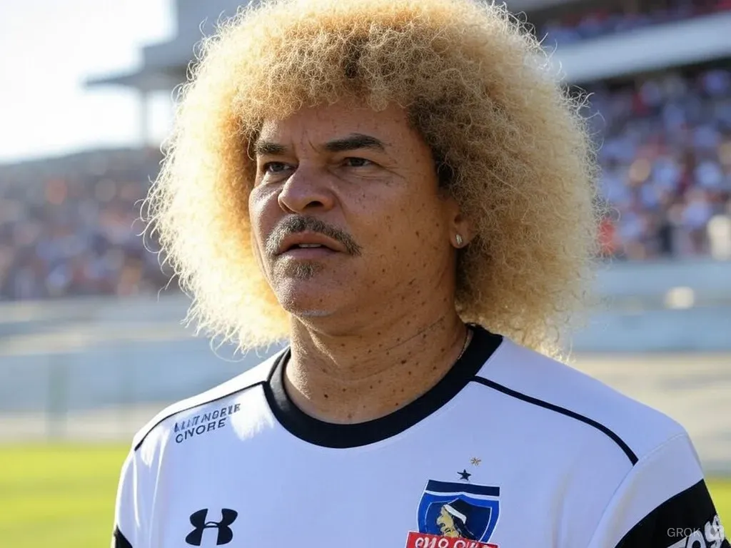 Carlos Valderrama con la camiseta del Cacique.