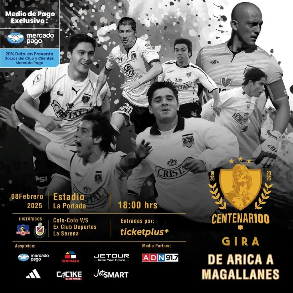 Programación de la Gira Centenario en La Serena. (Foto: giracentenariocolocolo)