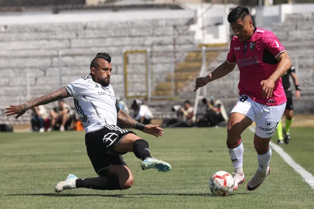 Arturo Vidal en el partido frente a Palestino del 2024. (Foto: Photosport)