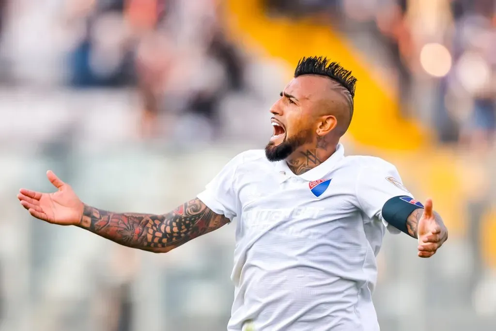 Arturo Vidal asumió la responsabilidad de la derrota de Colo Colo en Brasil. Imagen: Pepe Alvujar/Photosport