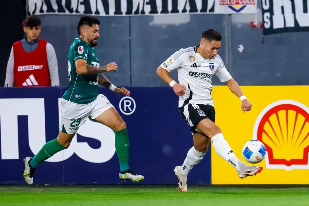 Óscar Opazo y la relación que existe entre el plantel de Colo Colo y Jorge Almirón. Imagen: Pepe Alvujar/Photosport