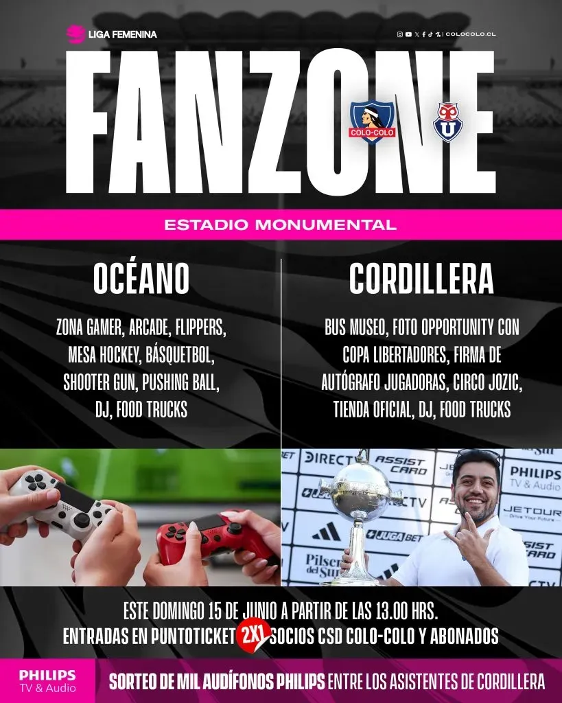 Eventos en el Monumental para el Superclásico. (Foto: @ColoColoFem)