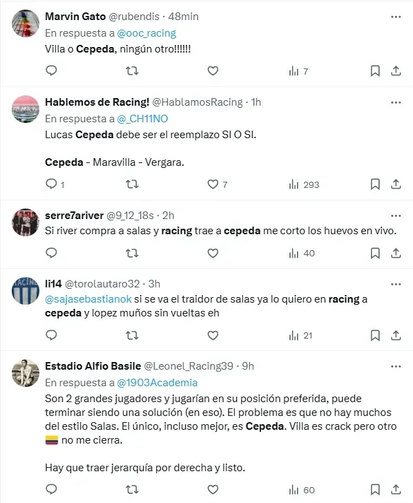Comentarios de los hinchas. (Foto: captura)