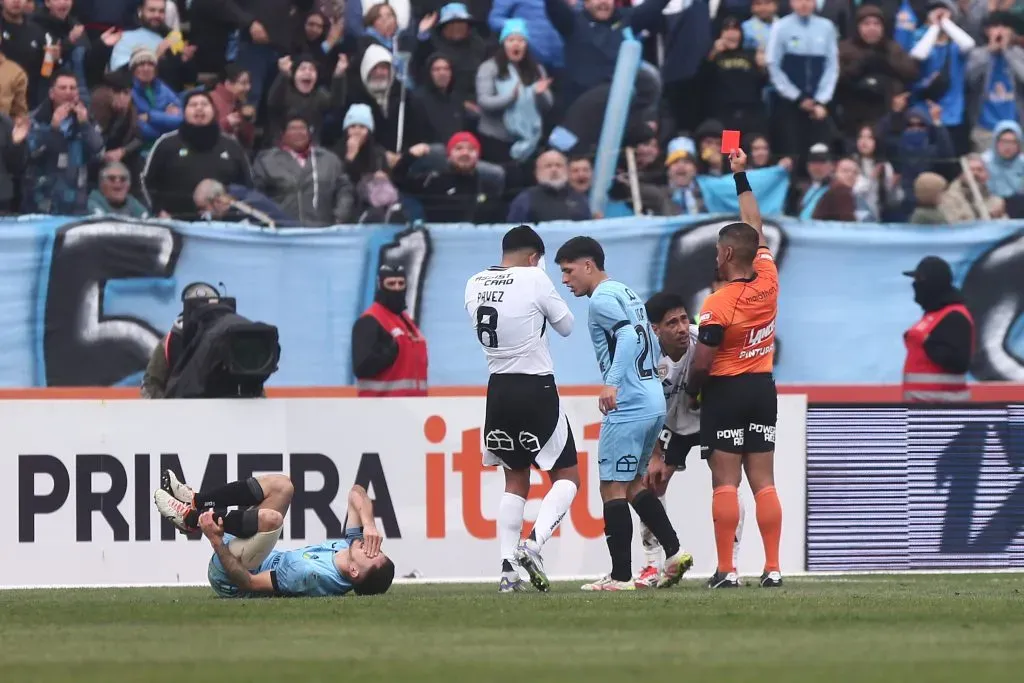 Salomón Rodríguez expulsado en duelo con O’Higgins. (Foto: Photosport)
