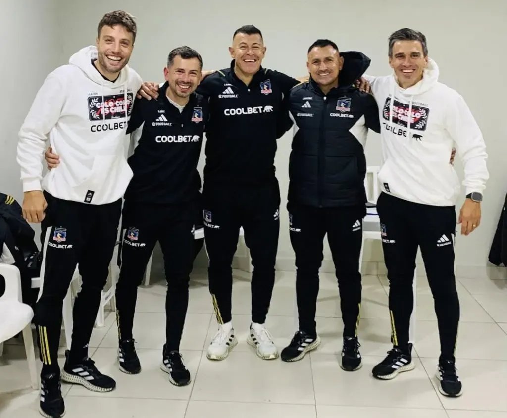 Foto del 2024, Jorge Martínez junto con parte del cuerpo técnico de Jorge Almirón. Imagen: Instagram de Jorge Martínez.