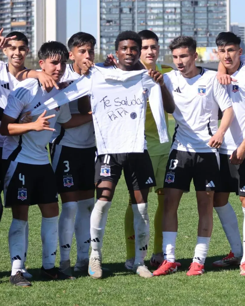 Así fue la celebración del segundo tanto de Colo Colo Sub 16 ante la U. Imagen: Colo Colo Oficial