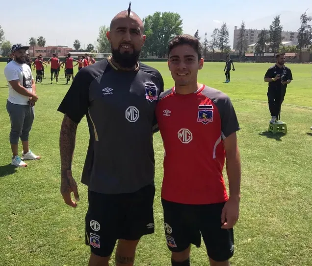 Martín Silva en 2019 junto a Arturo Vidal en el Estadio Monumental | Foto: Instagram Martín Silva