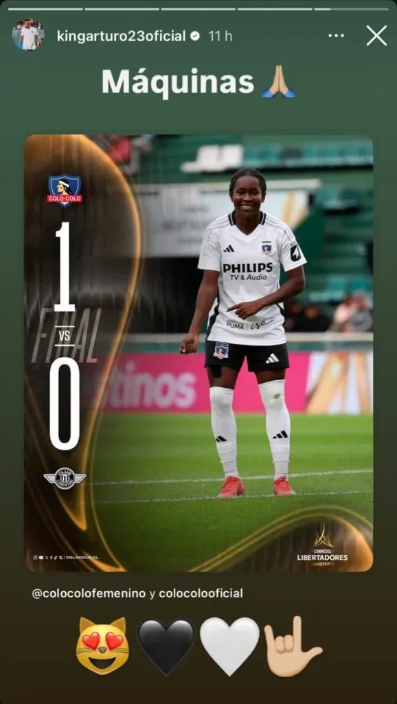 El mensaje del King a las Albas tras conseguir su clasificación a la semifinal de la Copa Libertadores Femenina. Foto: Captura.