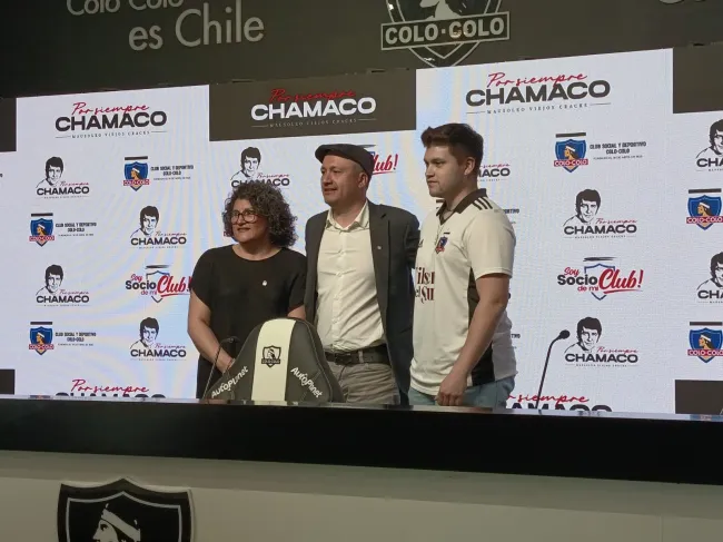 Edmundo Valladares anunció el gesto del Club Social y Deportivo Colo Colo con Francisco Chamaco Valdés. Foto; Miguel Gutiérrez/DaleAlbo.