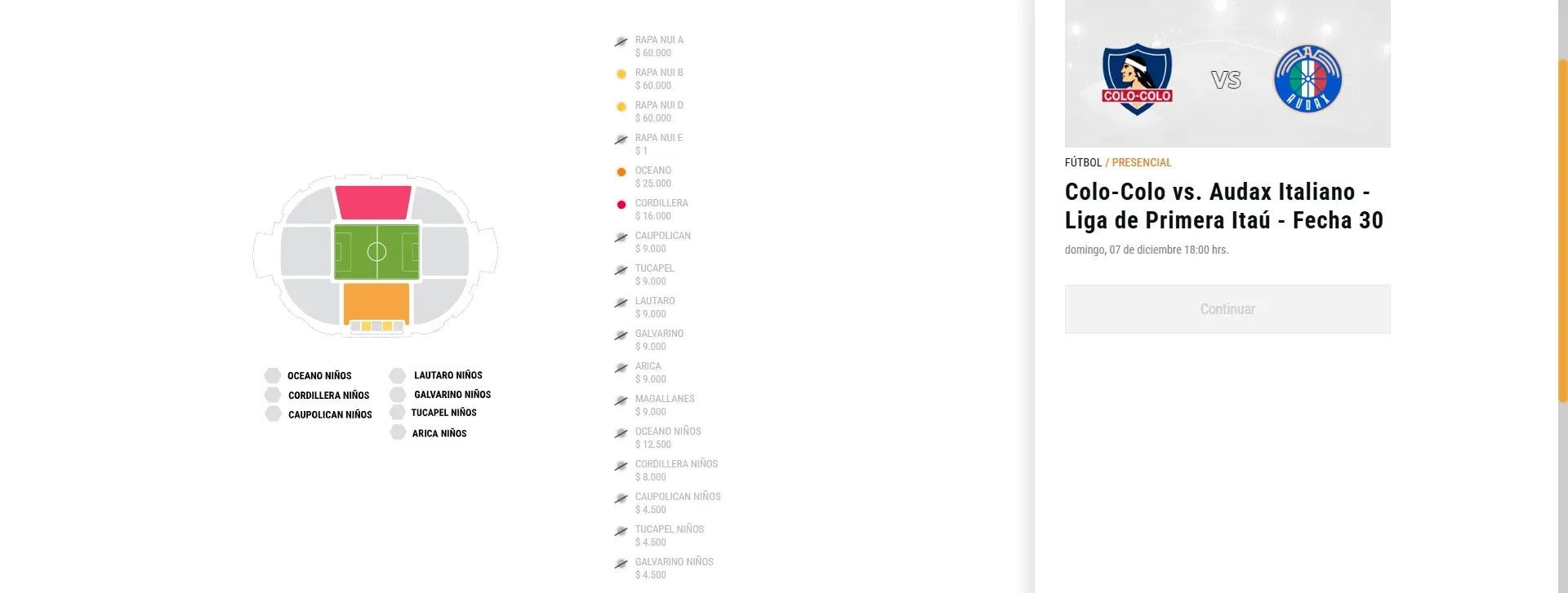 Las últimas entradas disponibles al partido. (Foto: captura)