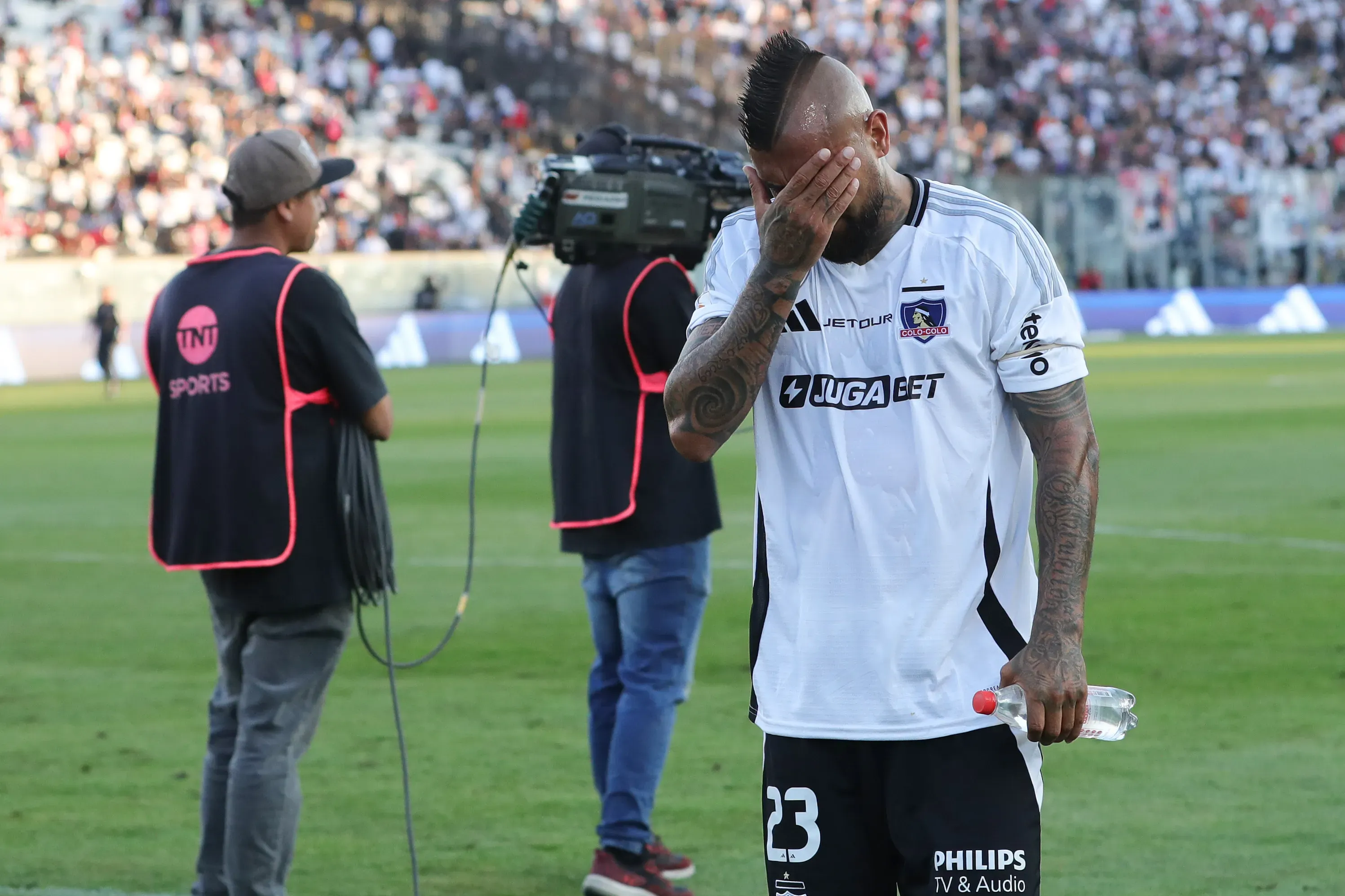 Arturo Vidal tras el partido con Audax Italiano. (Foto: Photosport)