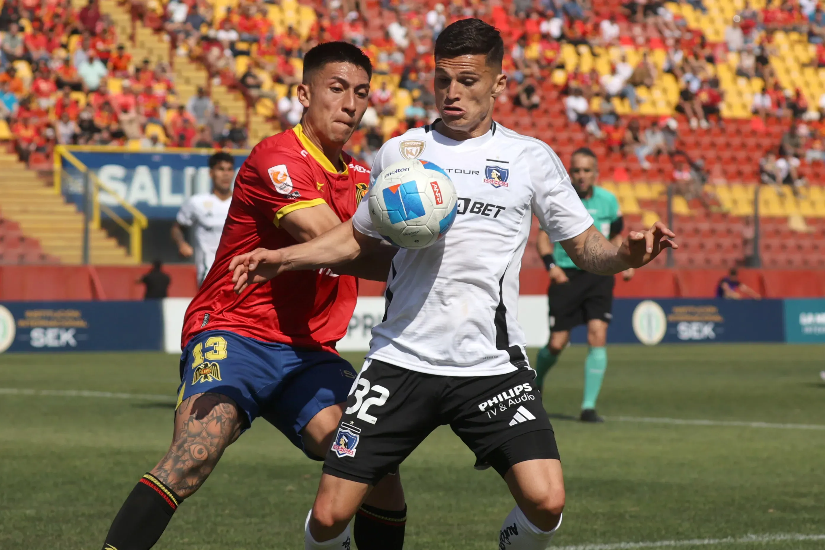 Unión Española es uno de los clubes que busca anular su descenso a la Liga de Ascenso 2026, junto con Deportes Iquique. Foto: Dragomir Yankovic/Photosport